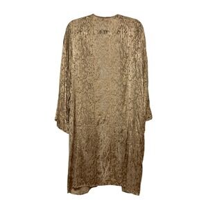 Dress Forum Velvet Burnout Kimono Goth Fairy Grunge Y2K Duster Women L Boho